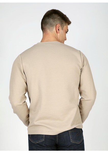 Bisiklet Yaka Bej Erkek Sweatshırt 251 Lcm 241025 Luken Bej fırsatları