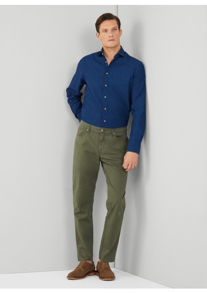 Normal Bel Normal Paça Slim Fit Haki Erkek Pantolon HM212491