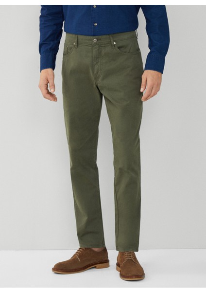 Normal Bel Normal Paça Slim Fit Haki Erkek Pantolon HM212491