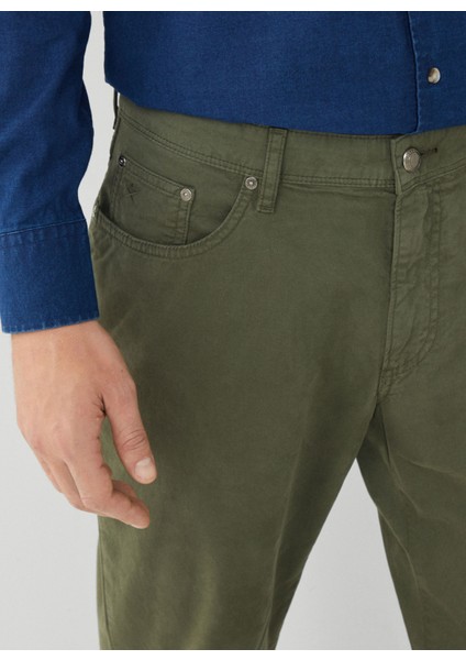 Normal Bel Normal Paça Slim Fit Haki Erkek Pantolon HM212491