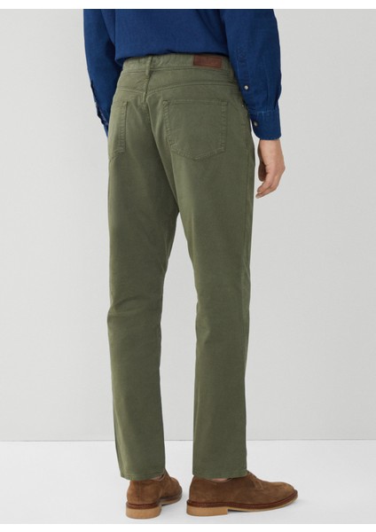 Normal Bel Normal Paça Slim Fit Haki Erkek Pantolon HM212491
