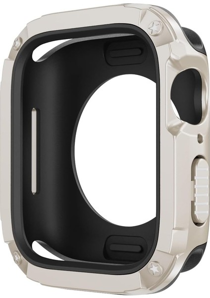 9 8 7 Se 6 5 4] Newpole Apple Watch 44MM/45MM Uyumlu Kılıf Armor Tam Kaplayan Kasa Darbeye Dayanıklı Watch 9 8 7 Se 6 5 4 Için 44MM ve 45MM Uyumlu Watch Kasa Koruyucu (Gümüş)