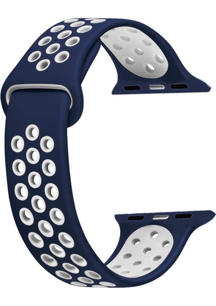 Apple Watch 3 42MM, Silicone Sport Band Prusya Mavisi