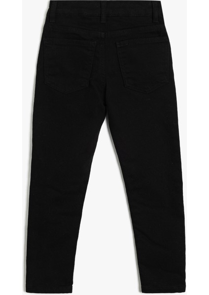 Normal Bel Siyah Erkek Denim Pantolon 5WKB40025TD fiyatları