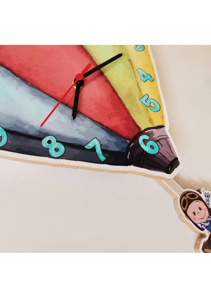 Ahşap Çocuk Odası Sarkaçlı Uçan Balon Duvar Saati fiyatları