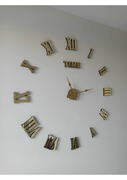 Duvar Saati Büyük 3d Roma Rakamlı