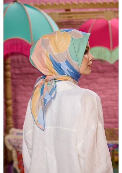 Marrakech Koleksiyon Soft Eşarp Turuncu Koyu Lila 1198-06 fırsatları