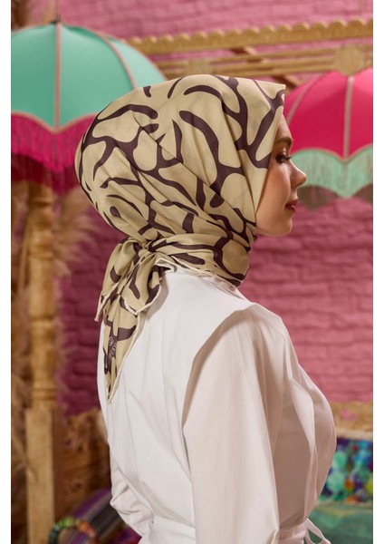 Marrakech Koleksiyon Soft Eşarp Mercan Krem 1196-02