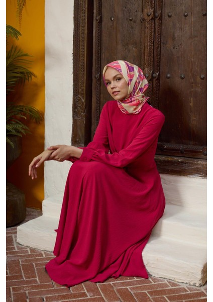 Marrakech Koleksiyon Soft Eşarp Pempe Mor 1197-06