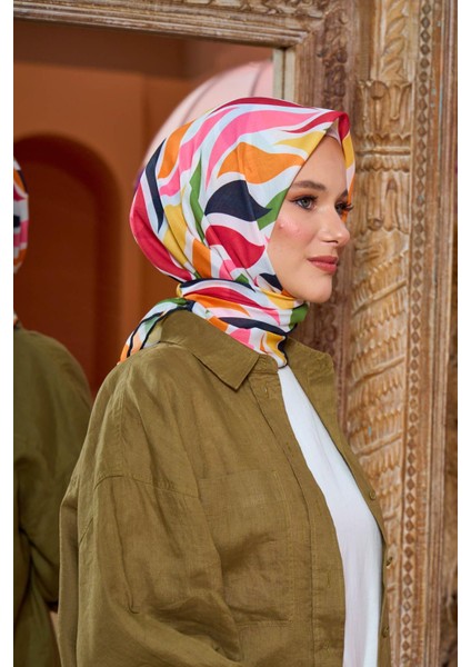 Marrakech Koleksiyon Soft Eşarp Açık Yeşil Gri 1201-04