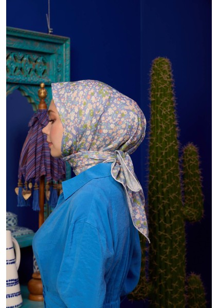 Marrakech Koleksiyon Soft Eşarp Açık Mor Hardal 1193-01 modelleri