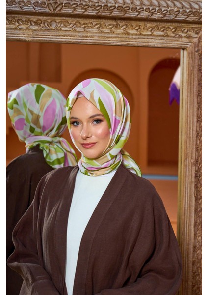 Marrakech Koleksiyon Soft Eşarp Açık Yeşil Gri 1201-04