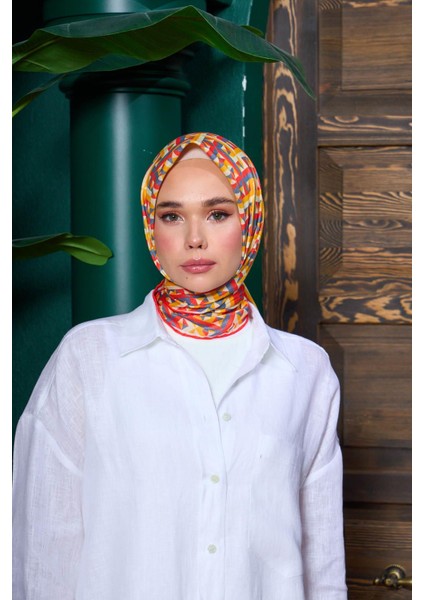 Marrakech Koleksiyon Soft Eşarp Somon Ametist 1203-10