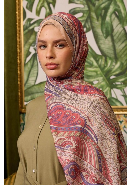 Marrakech Koleksiyon Soft Şal Şeftali Kırmızı 3047-09