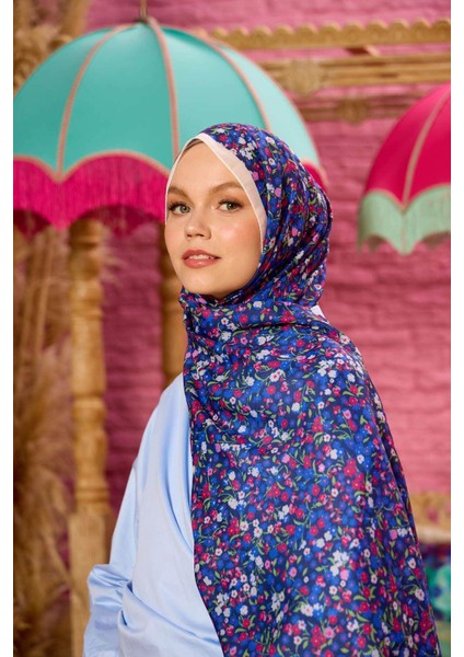 Marrakech Koleksiyon Soft Şal Yağ Yeşili Fuşya 3046-01