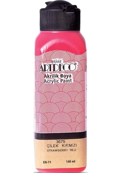 Akrilik Boya 140 ML Çilek Kırmızı 070R-3675