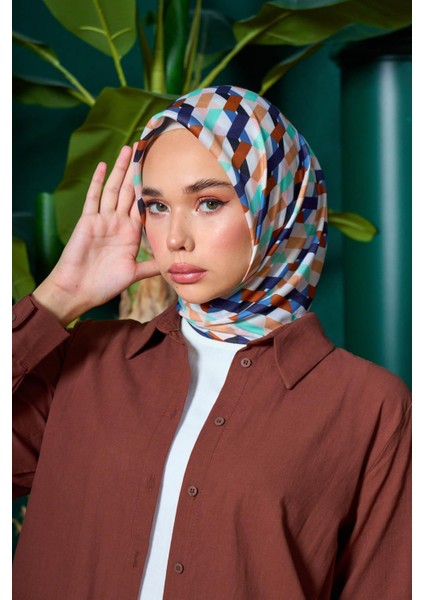 Marrakech Koleksiyon Soft Eşarp Siyah Çam Yeşili 1205-05
