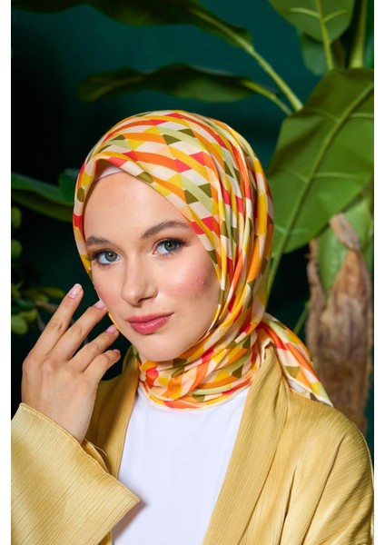 Marrakech Koleksiyon Soft Eşarp Siyah Çam Yeşili 1205-05
