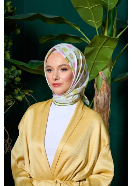 Marrakech Koleksiyon Soft Eşarp Turuncu Yeşil 1204-06