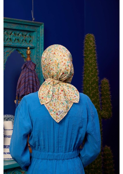 Marrakech Koleksiyon Soft Eşarp Açık Mor Hardal 1193-01