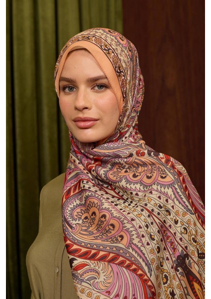 Marrakech Koleksiyon Soft Şal Şeftali Kırmızı 3047-09