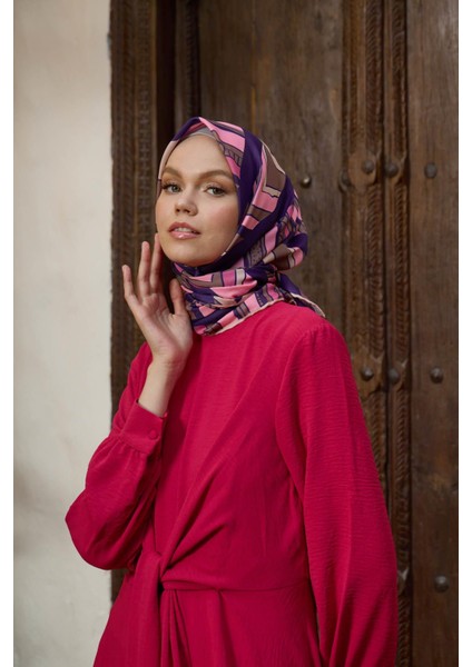 Marrakech Koleksiyon Soft Eşarp Pempe Mor 1197-06