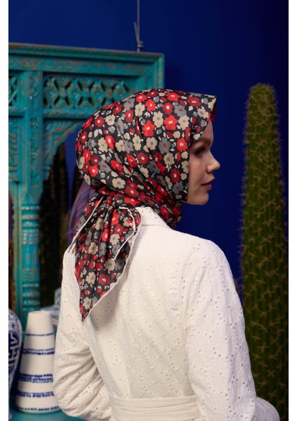 Marrakech Koleksiyon Soft Eşarp Vizon Siyah Kahve 1192-01