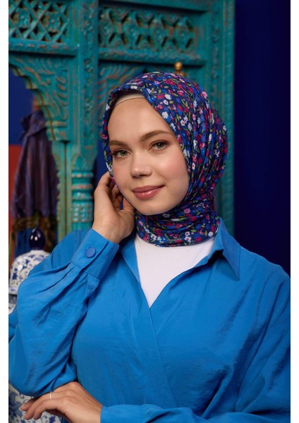 Marrakech Koleksiyon Soft Eşarp Açık Mor Hardal 1193-01