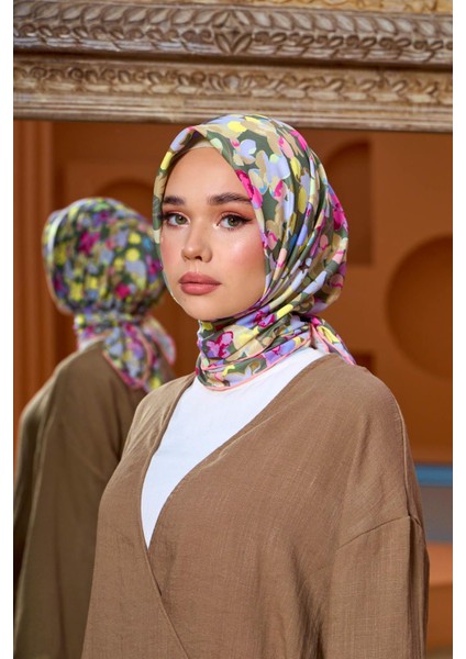 Marrakech Koleksiyon Soft Eşarp Siyah Gri 1200-15