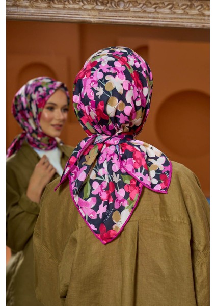 Marrakech Koleksiyon Soft Eşarp Siyah Gri 1200-15
