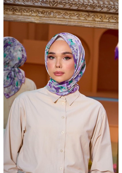 Marrakech Koleksiyon Soft Eşarp Siyah Gri 1200-15