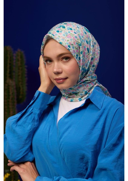 Marrakech Koleksiyon Soft Eşarp Açık Mor Hardal 1193-01