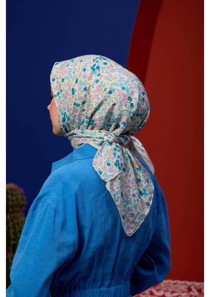 Marrakech Koleksiyon Soft Eşarp Açık Mor Hardal 1193-01