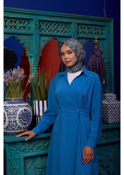 Marrakech Koleksiyon Soft Eşarp Açık Mor Hardal 1193-01