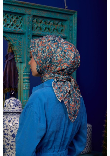Marrakech Koleksiyon Soft Eşarp Açık Mor Hardal 1193-01