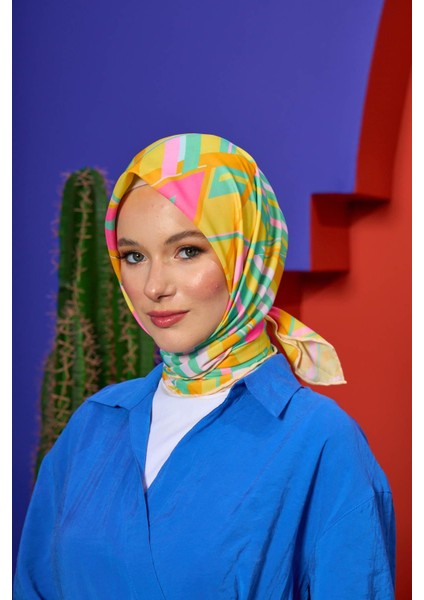 Marrakech Koleksiyon Soft Eşarp Kiraz Pembe Keten 1208-04