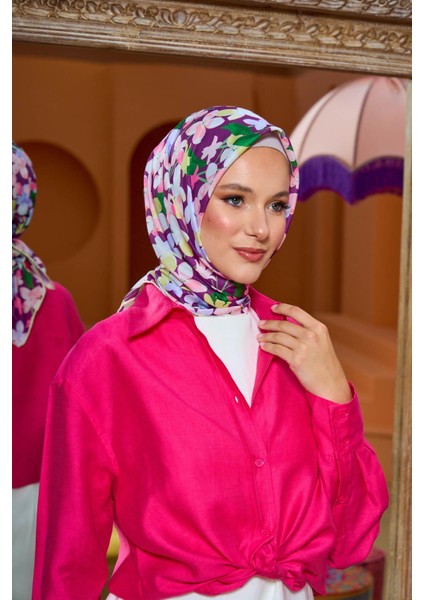 Marrakech Koleksiyon Soft Eşarp Siyah Gri 1200-15