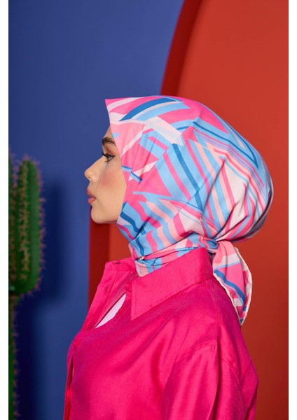 Marrakech Koleksiyon Soft Eşarp Kiraz Pembe Keten 1208-04