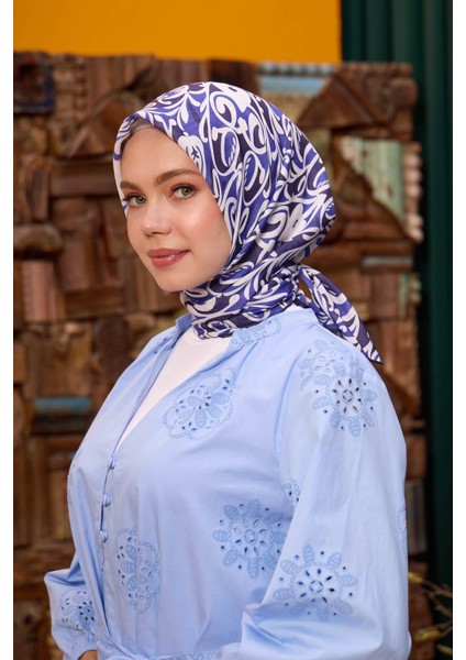 Marrakech Koleksiyon Soft Eşarp Gri Mor 1195-06