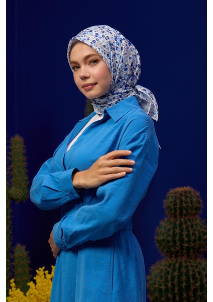 Marrakech Koleksiyon Soft Eşarp Açık Mor Hardal 1193-01