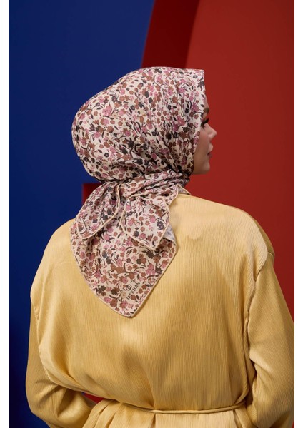 Marrakech Koleksiyon Soft Eşarp Açık Mor Hardal 1193-01