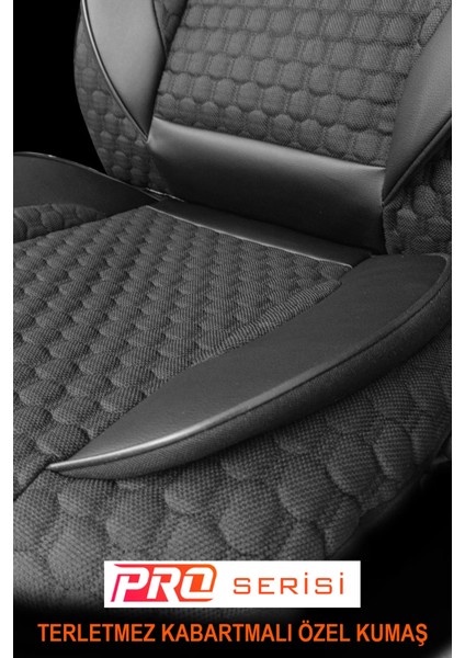 Aston Martin Db9 Uyumlu Tam Set Pro Lüks Oto Koltuk Kılıfı Deri ve Kabartmalı Siyah Kumaş