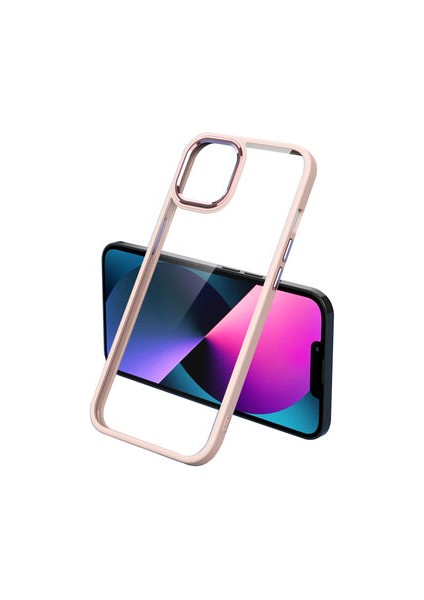 iPhone 13 Pro Max Kılıf Şık Tasarımlı Krom Premium Kapak