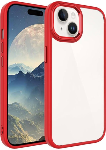 iPhone 15 Plus Kılıf Şık Tasarımlı Krom Premium Kapak