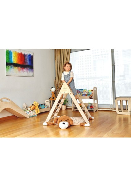 Montessori Tırmanma Üçgeni | ahşap Pikler Üçgeni | Okul Öncesi Tırmanma Parkuru | Eğitici Üçgen modelleri