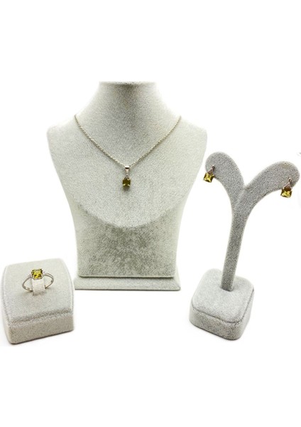 Özel Kesim Zirkon ve Sultanit Taşlı Gümüş Takı Seti, Şans ve Anneler Günü Hediyesi fiyatları