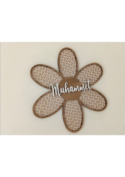 4'lü Set 30 cm Çap Papatya Hazeran Ahşap Rattan Kapı Bebek Odası Kapı Duvar Süsü Dekorasyon fırsatları