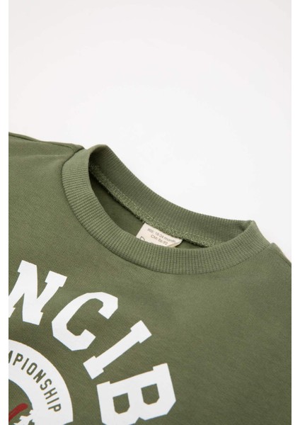 Erkek Bebek 2'li Takım Baskılı Sweatshirt Eşofman Altı D6254A5NS