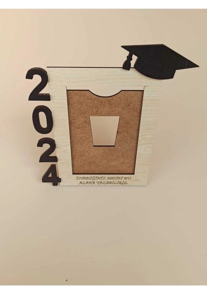 6 Adet Karne Hediyesi Öğrenci Ahşap Çerçeve Toptan 2024 Kep Mezuniyet Resim ve Fotoğraf Çerçevesi