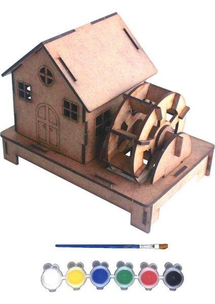 Ahşap Boyanabilir Maket Oyuncak ve Boyama Seti, Ahşap Puzzle Oyuncak